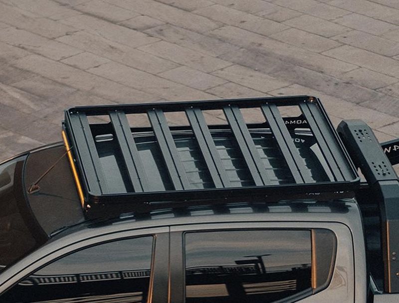 Takgrind Isuzu D-Max 21->  DC. 136 X126 cm sort mat alu.